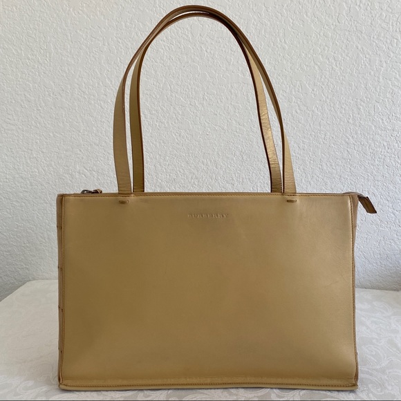 Burberry beige leather 3 compartments tote - Picture 1 of 15